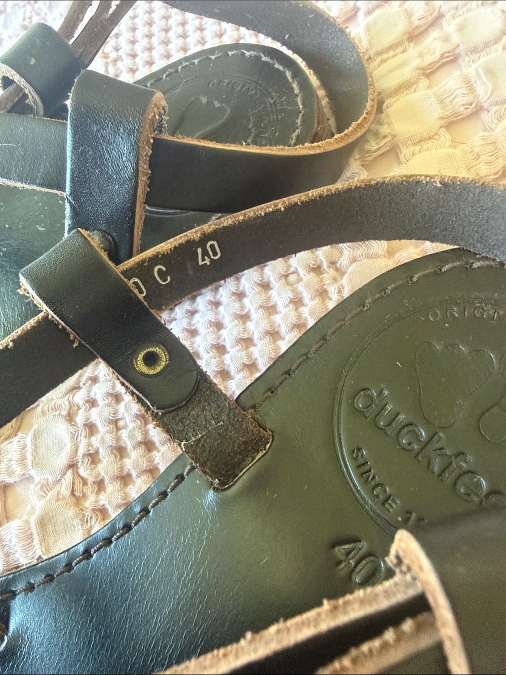 Duckfeet Bornholm Choco Strappy Leather-Look Sandals With Ankle Buckle — image 2 of 8